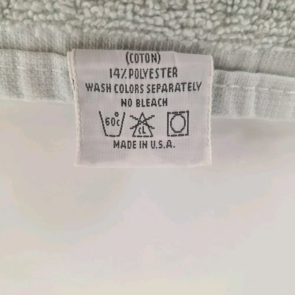 VTG Cannon Retro Bath Towel USA Light Blue Seashell Made In USA READ